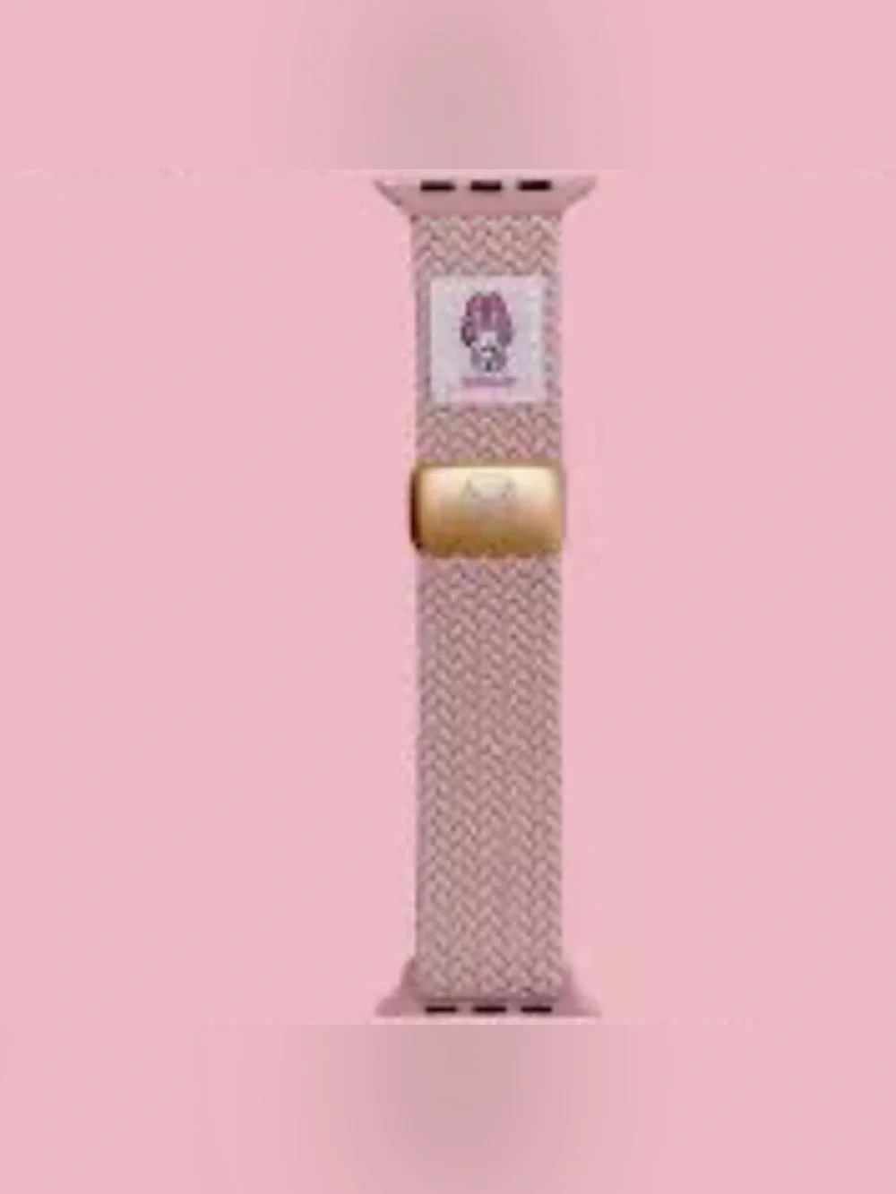 My Melody Pink Woven Loop Smartwatch Band with Gold Clasp